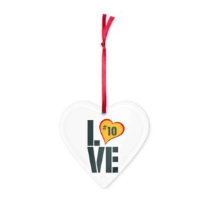 LOVE clear Heart-shaped ornament