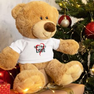 Teddy bear with a Can't Hurry LOVE t-shirt