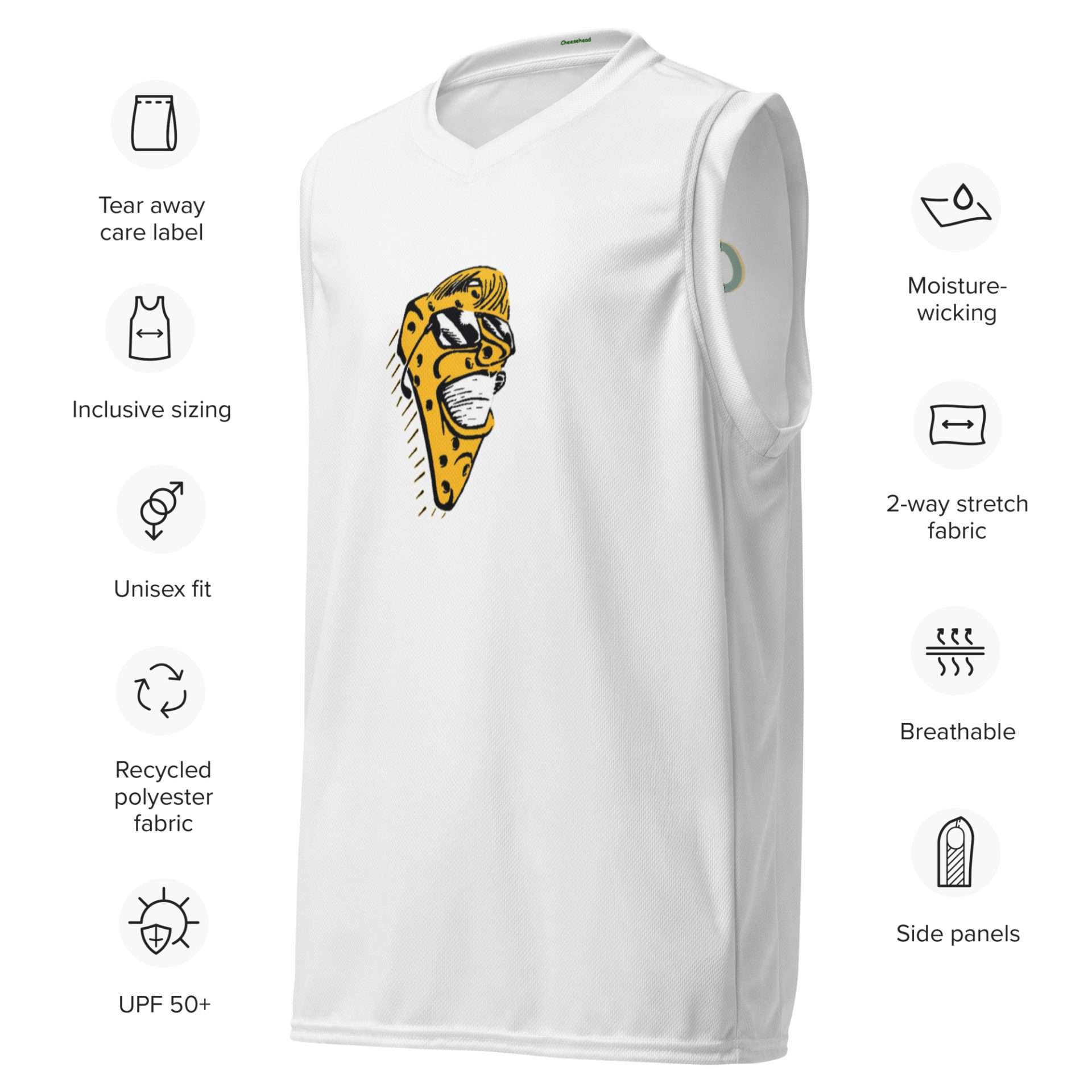 Cheesehead unisex basketball jersey - Image 2